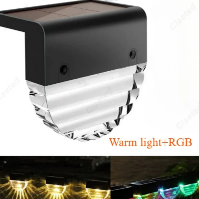 New LED Solar Step Light IP65 Outdoor Waterproof Villa Courtyard Lawn Garden Atmosphere Decoration Lighting Fixture