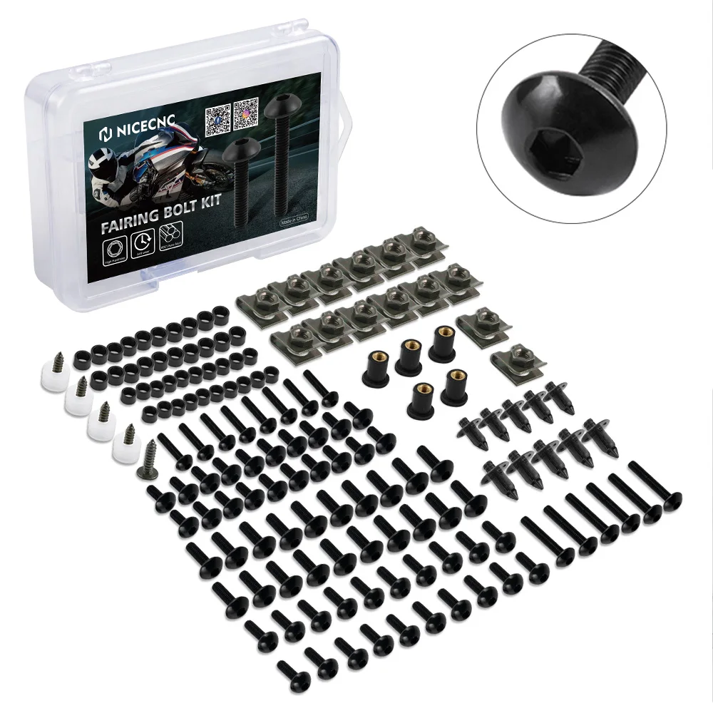 

190PCS M5 M6 Complete Fairing Bolts Screw For Suzuki GSXR SV650 SV1000 V-strom 650 1000 Bandit 400 600 1200 GSF400 GSF1200 GS500