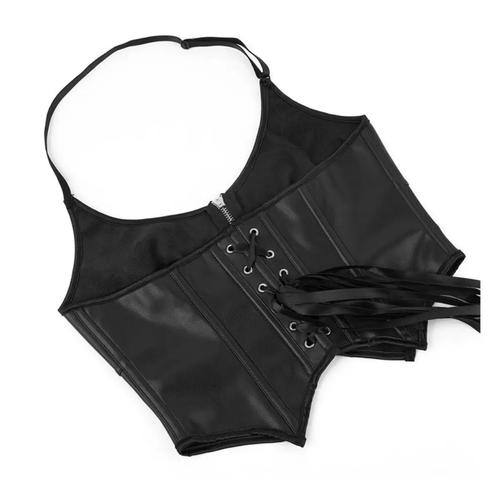 مشد تنحيف بسحاب ورقبة رسن بدون حمالات وقوس لتشكيل الجزء العلوي للسيدات