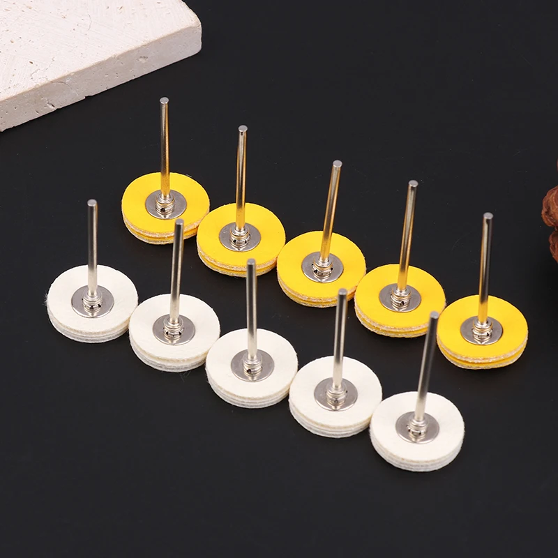 5 قطعة T-شكل 2.35 مللي متر مقبض أصفر/أبيض القماش عجلة مجوهرات تلميع القماش عجلة غرامة البولندية الجلود عجلة أداة