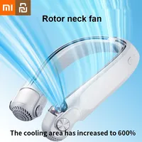 Xiaomi Youpin Wearable Neck Fan Portable Air Conditioner USB Rechargeable High Power Bladeless Turbine Fan Suitable for Outdoor