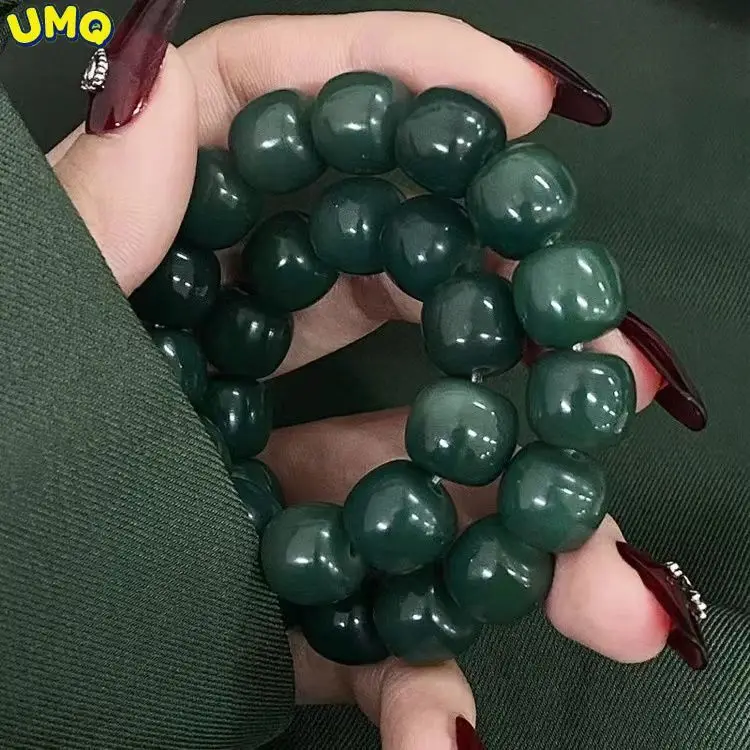 Original Yin Skin White Jade Bodhi Bracelet Rich Series Plate Playing Finger Wrapping Soft Buddha Beads Wen Male and Female