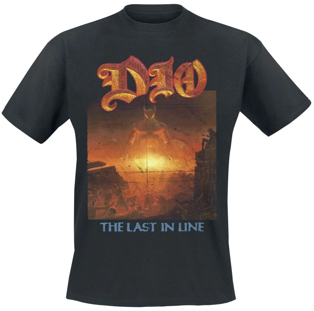 تي شيرت Dio The Last in Line، تي شيرت رجالي معدني ثقيل ملحمي، مثالي للمعجبين الذين يحبون شيطان والفن القوطي المطهر #1
