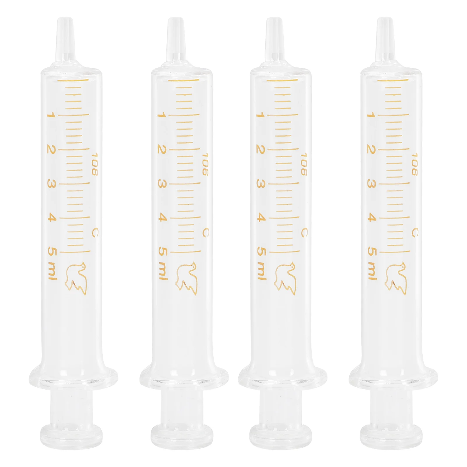 

4Pcs Glass Syringe Perfume Dispensing Tool 5ml Sub-Packaging DIY Essential Oil Filling Auxiliary Syringe DIY Lip Gloss Accessory