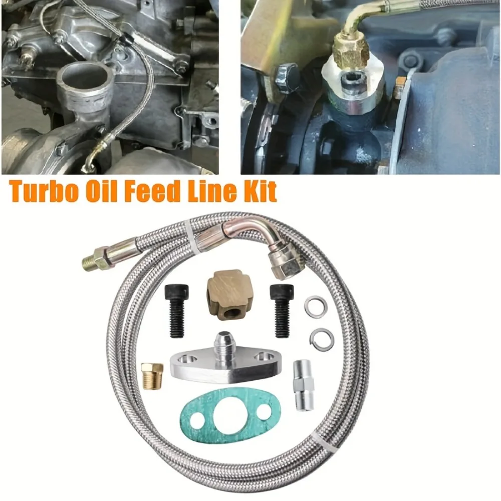 T3 T4 T60 T61 T70 1/8PNT Auto Parts 90 Degree 41 Inch Turbine Fuel Supply Pipeline Kit