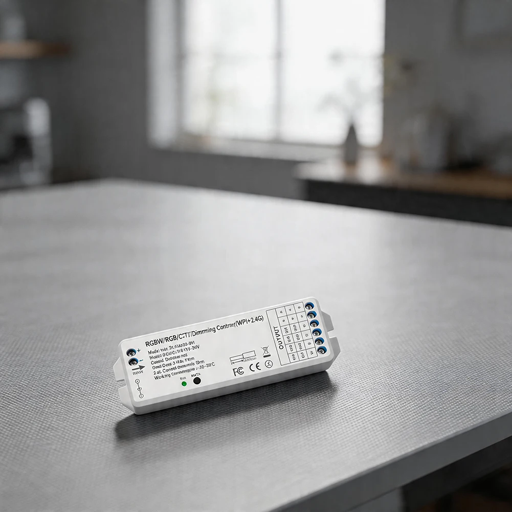 MJJC WT5 Intelligent LED Controller For RGBCCT LED Strip Lights For 12V/24V Strip Works With For Alexa/Voice Assistant