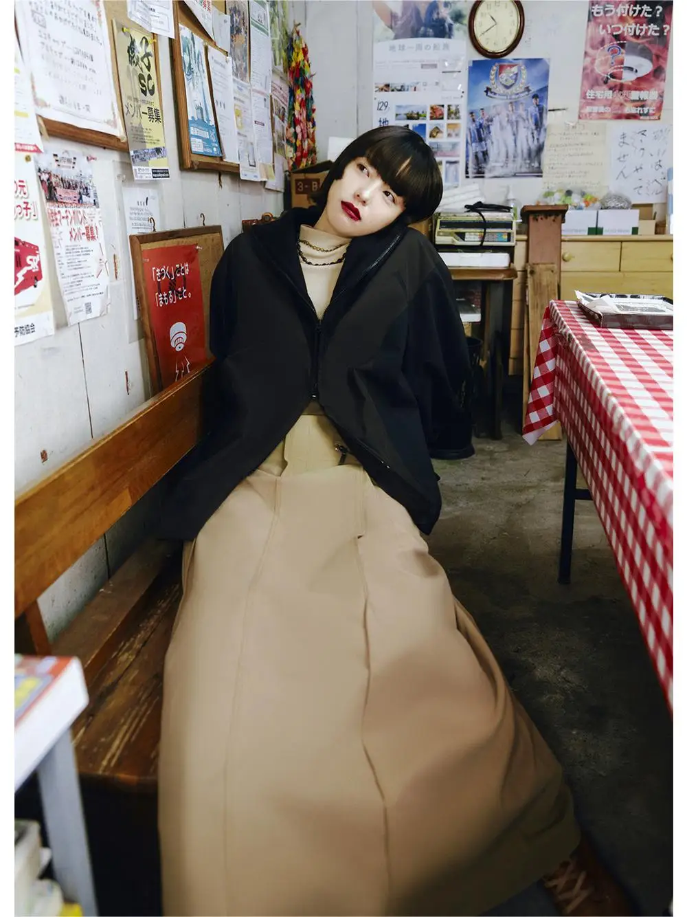 

Юбка Zhechee Original Design с высокой талией, ультравысокая талия, в стиле ретро, рабочая, приталенная, из хлопка, для повседневной носки, А-силуэт