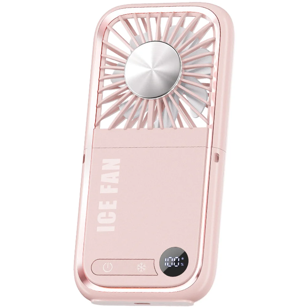 Foldable USB Rechargeable Neck Fan with Ice Compress 5 Adjustable Airflow Levels Long Lasting Battery ABS Build