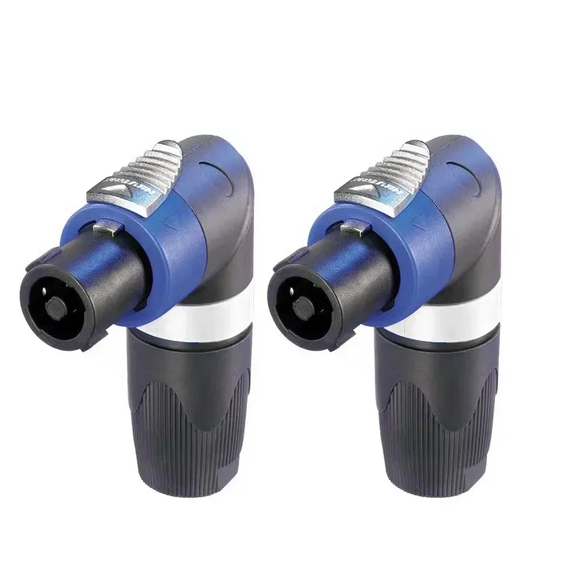 2/4/8Pcs 4Pins L-Shaped XLR Plug 90 Degree Plug Ohm Connector for Audio Speaker Speakon Led Powercon Adapter Amplifier