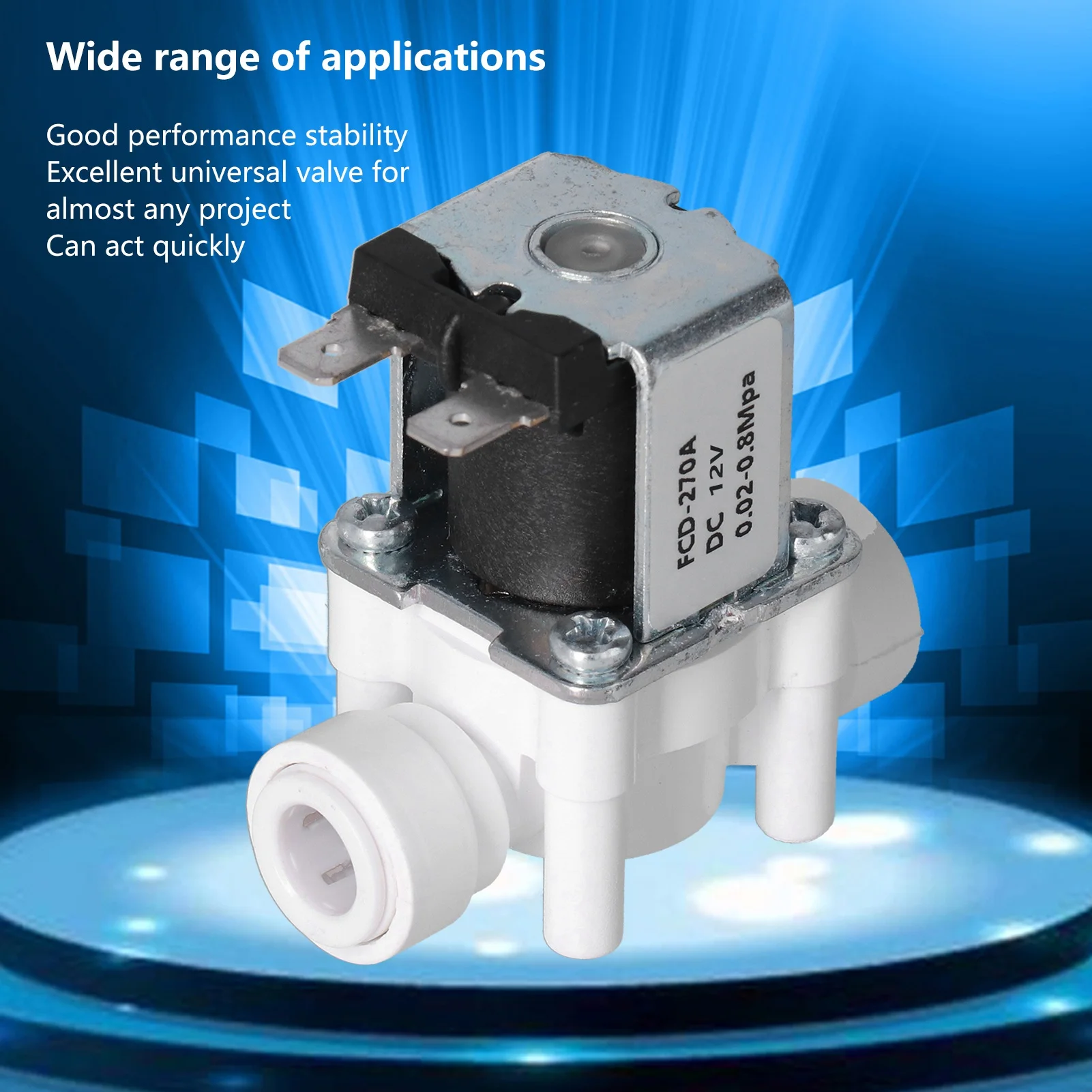 

Quick Connector Solenoid Valve Plastic Electric Solenoid Valve 3/8in Quick Connector Normally Closed Solenoids Valves