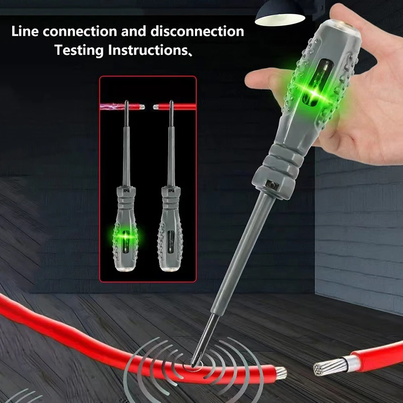 Caneta de circuito de alto torque, 2 peças, caneta de teste de destaque de cor, chave de fenda/lápis elétrico, ferramentas de medição de carro elétrico preciso