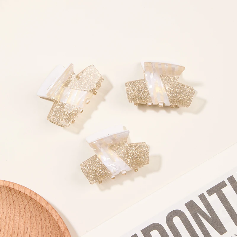 

Luxury Small Rhinestones Hair Claw Clip Women Sparkling Crystal Mini Claw For Thin Hair Elegant Party Wedding Hair Accessories