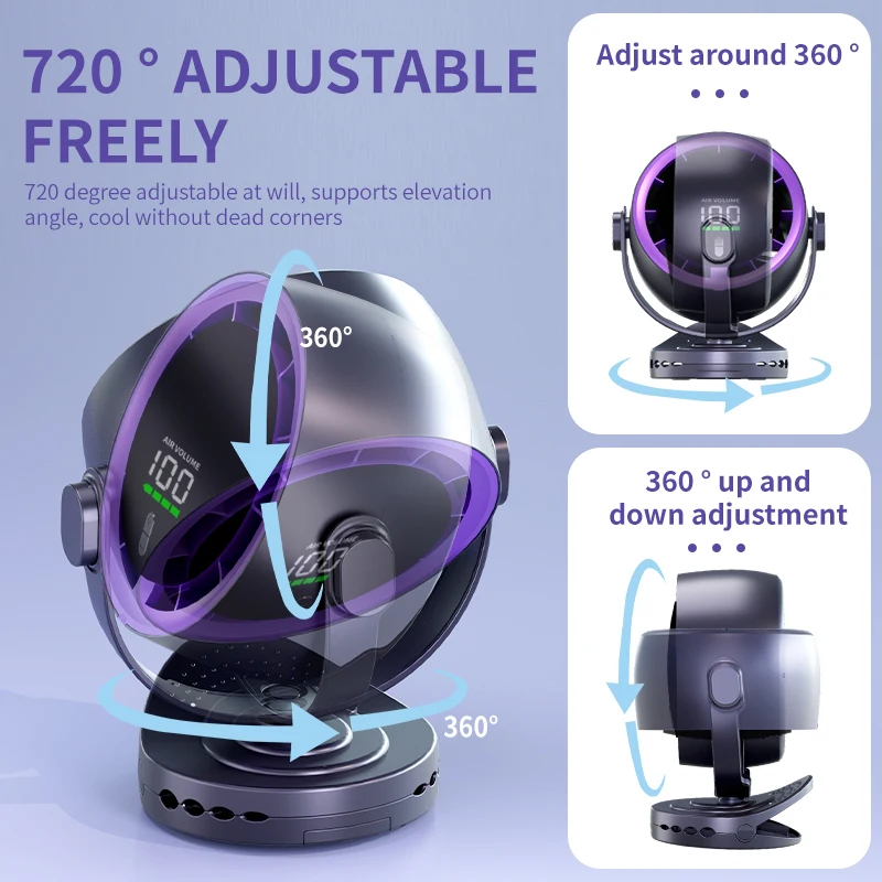 مشبك مروحة كهربائية مروحة صغيرة USB شحن مروحة توربينات عالية السرعة مكتب الحائط مروحة سطح المكتب 8 بوصة مروحة صغيرة