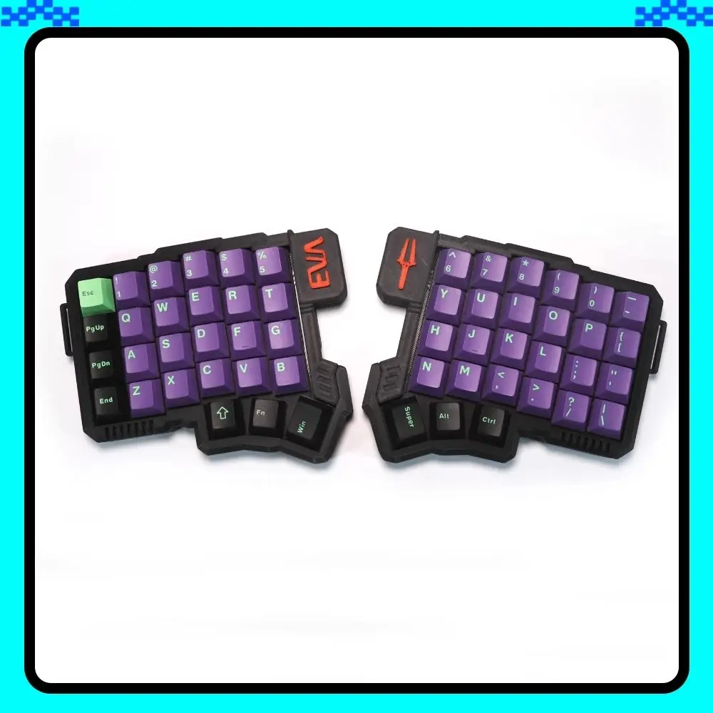 

Silakka54 Split Keyboard Wired Ergonomics Custom Keyboard Adjustable Inclined Support Support Qmk/Vial Split Keyboard
