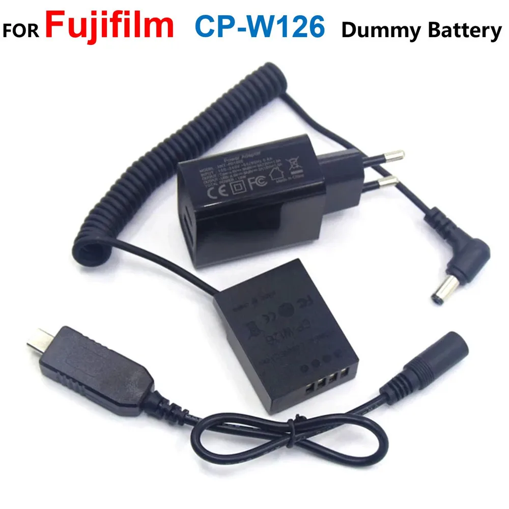 

CP-W126 NP-W126 Dummy Battery+PD Charger+PD Decoy Digital Display Cable ​For Fujifilm X100V XH1 X100F XA5 XA7 XT200 XT1 XT2 XT3