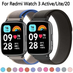 22MM Trail Loop Strap for For Xiaomi Redmi Watch 3 Active Adjustable Nylon Elastic Sports Band for Redmi Watch3 Lite Accessories