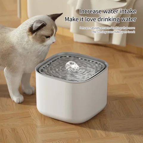 Fonte de Água para Gatos 3L com Filtro de Recirculação Automática, Grande Capacidade, Bebedouro Elétrico USB Silencioso para Gatos