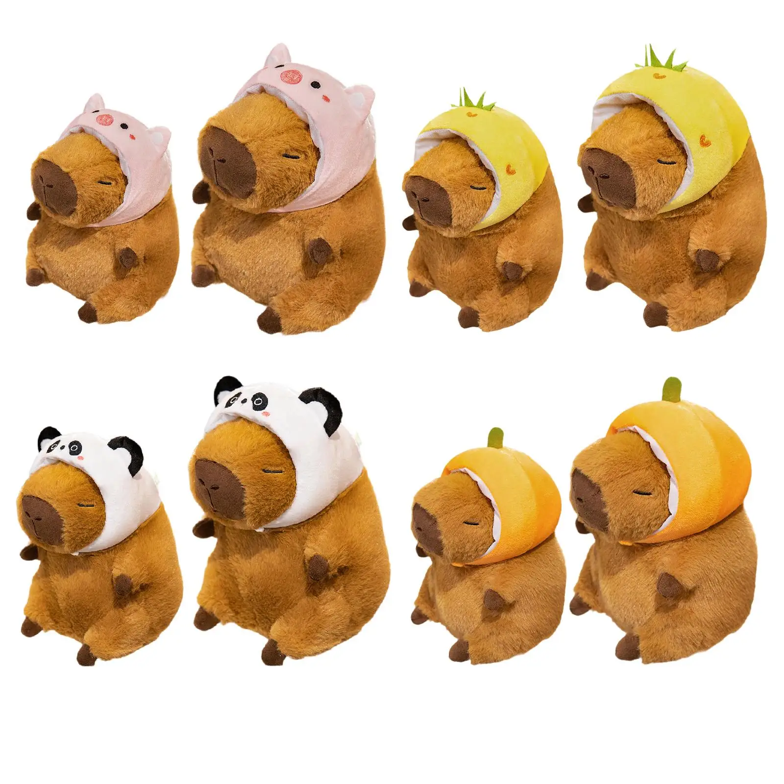 Capybara Plush Toy Brown Home Decoration Sofa Plush Figure Toy Decorative Capybara Toy Animal Doll Children Kids Boy Girls Teens