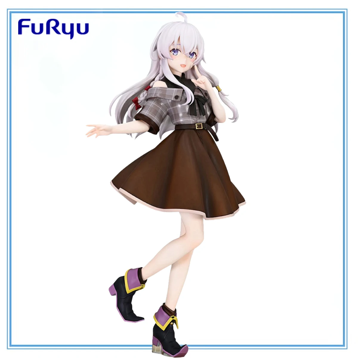 

100% Original FuRyu Trio-Try-iT Figure Majo No Tabitabi Elaina Brown Coord Ver. Garage Kit Anime Figure Collection Series