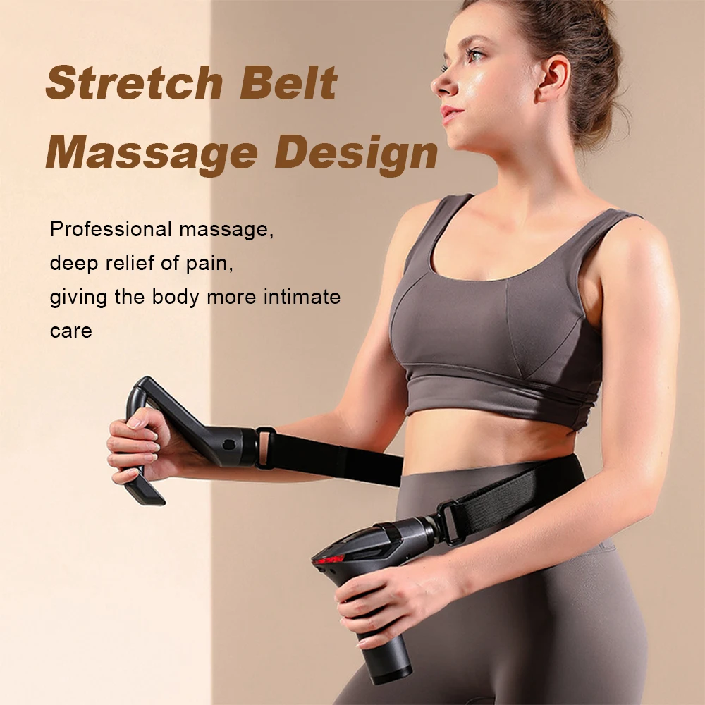 Electric Massager Muscle Fitness Massage Gun Multi Functional Detachable Handle Splitting Strap Fascia Gun For Fitness FasciaGun