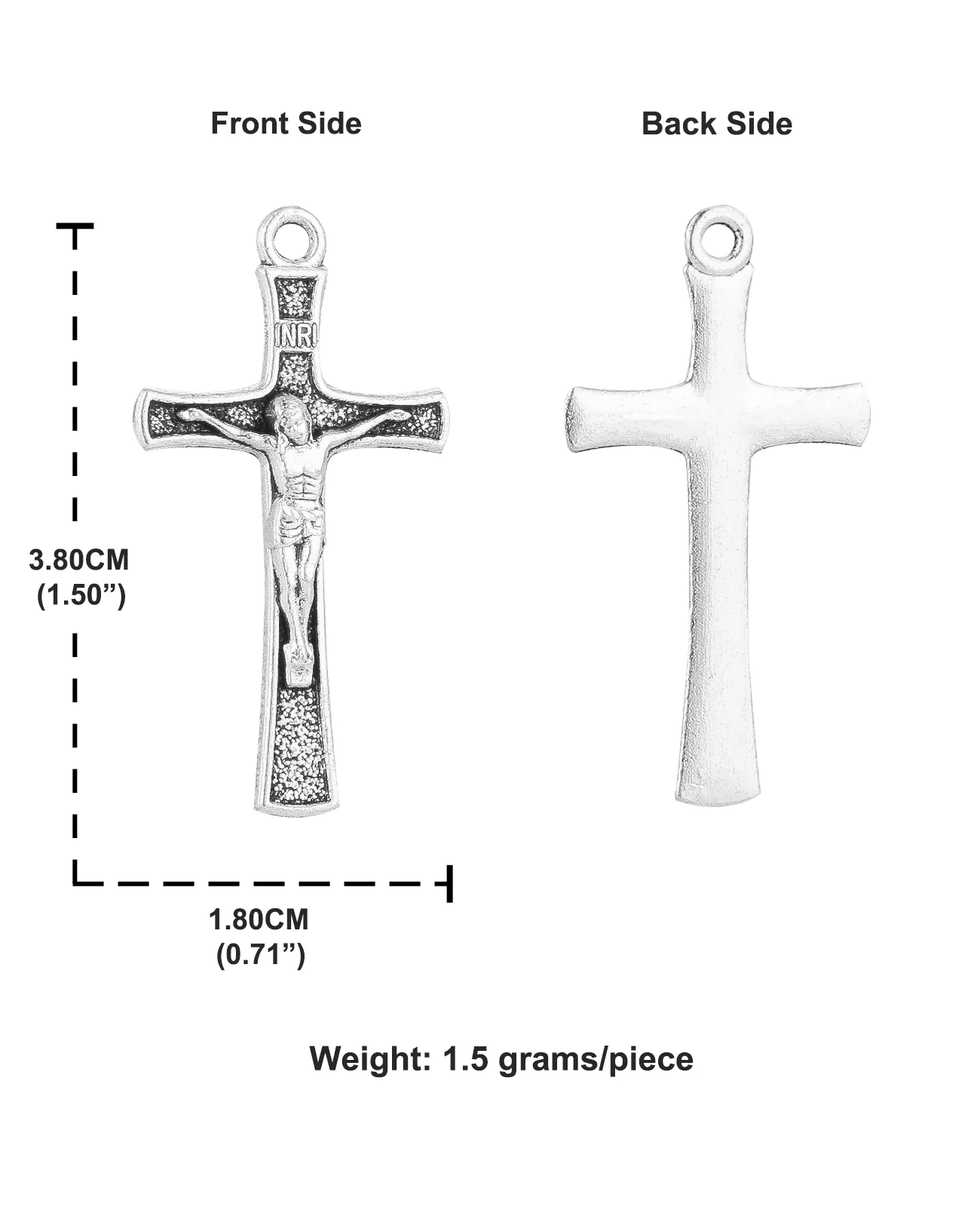 Diyalo 20 Teile/los DIY Religiöses Kreuz INRI Kreuzigung Anhänger Armband Charms Schmuck Teile Rosenkranz Halskette Chaplet Zubehör – Detail 1