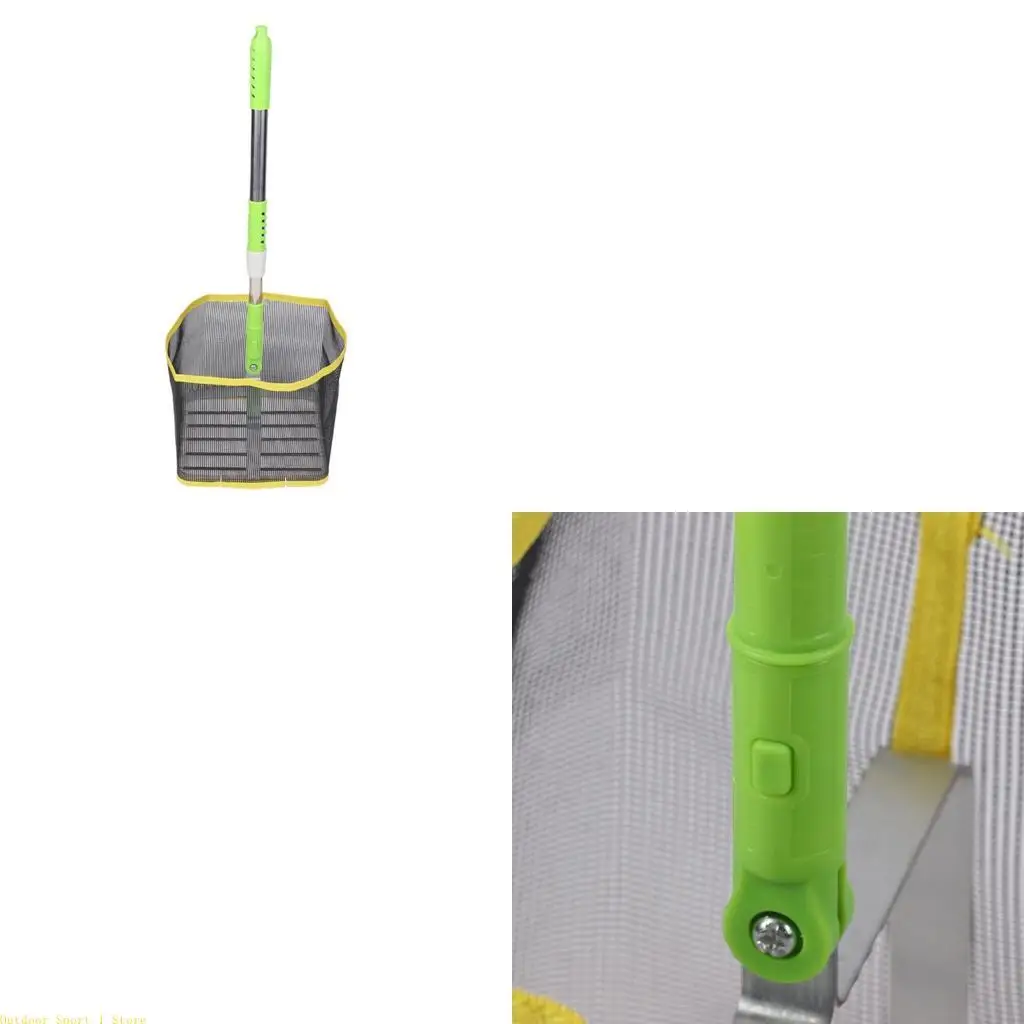 A0KA Pingpong Ball Collector Retractable Shafts 180 Degree Swivels Detachable Rod