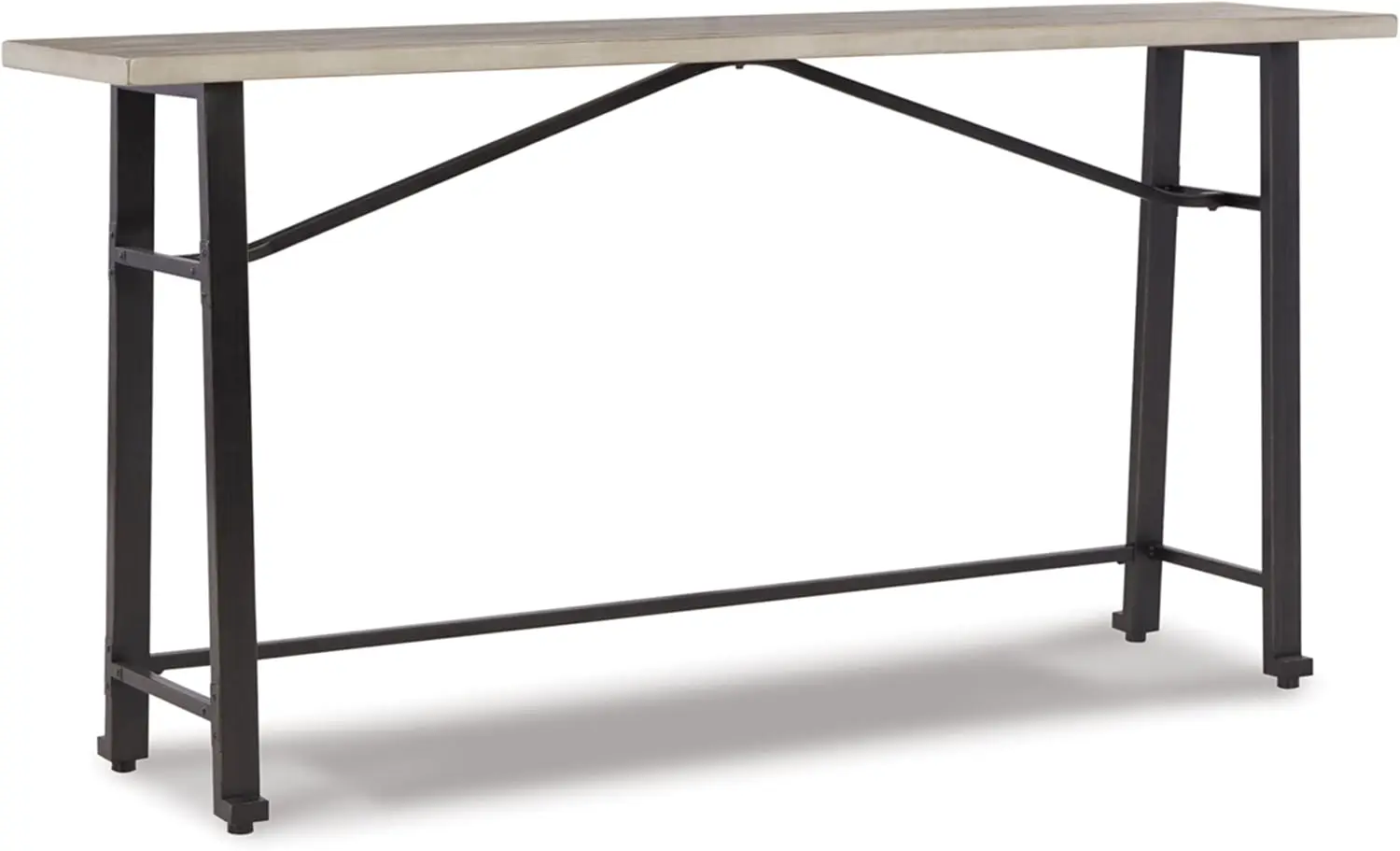 

Karisslyn Urban Industrial Counter Height Long Table, Black & Beige