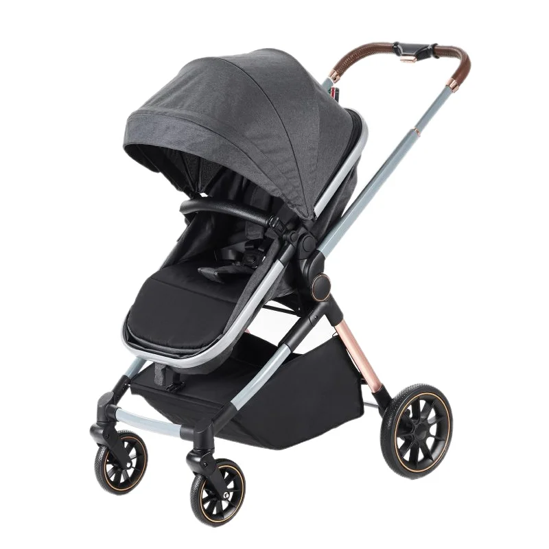 

High-Visibility Metal Frame Folding Baby Stroller with Dual-Impact Absorption Spacious Interior 20KG Load Capacity