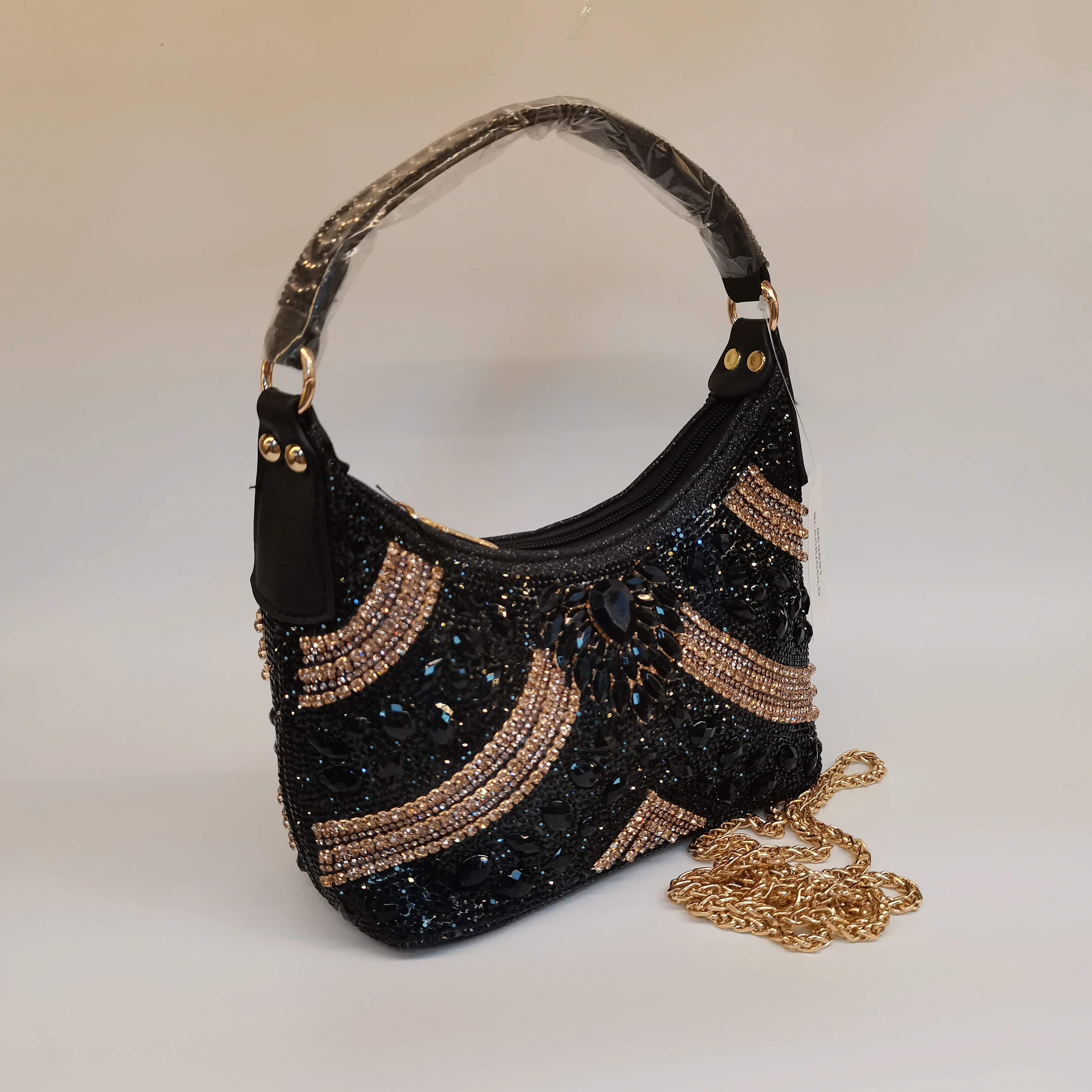 2024 New Women Shiny Rhinestone Dinner Bag for Party Wedding Full-Diamond Ladies Handbag Evening Bags Crossbody Bag  F1209-1