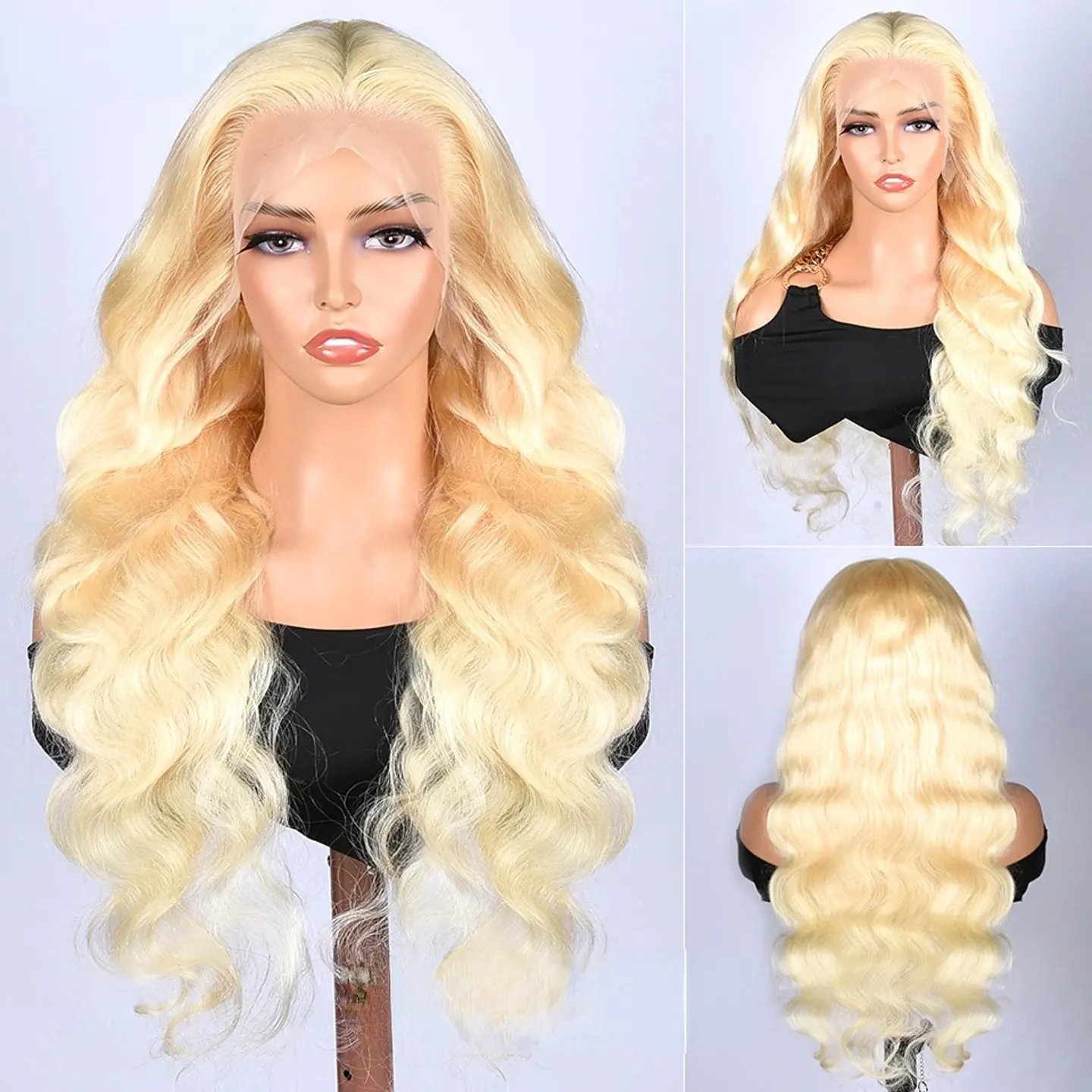 Rosabeauty 13x6 Honey Blond Body Wave HD Lace Frontal Wigs Human Hair Color 13x4 Transparent Lace Front Wig Glueless Prebleached