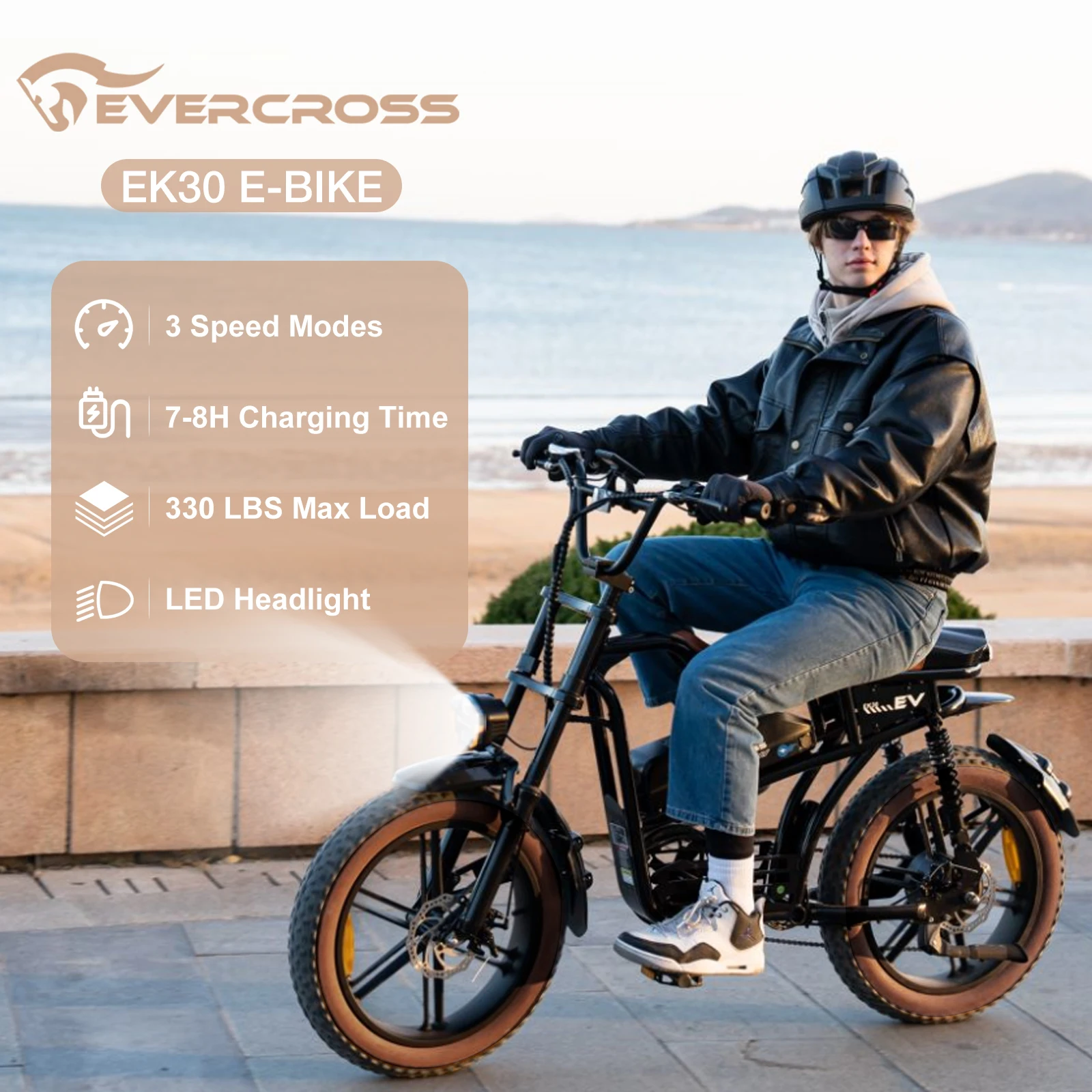 EVERCROSS TECH EK30 Electric bike adult, e-car 20 