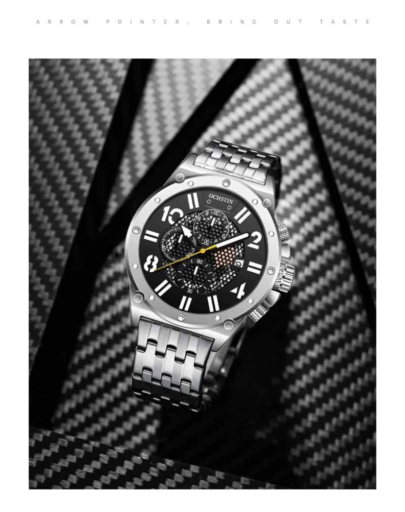 Clássico Relógio de Negócios Masculino, Impermeável, Luminoso, Calendário, Multifunções, Pulseira de Aço, Presente para Amigos, Novo Estilo, 2023