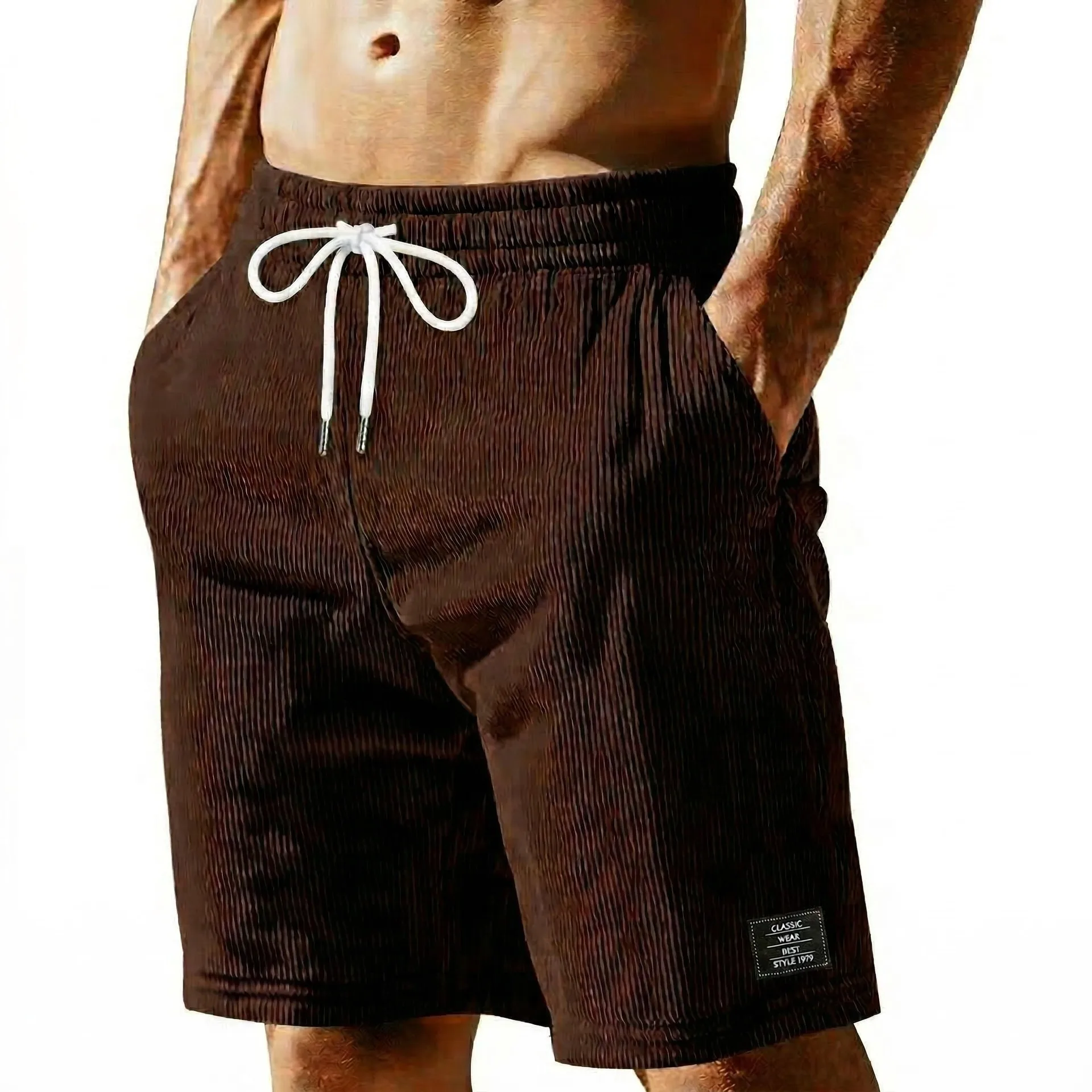 Summer men's new style fashionable comfortable casual retro breathable skin-friendly loose multi-purpose casual shorts