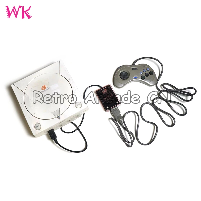 Saturn Gamepad to Dreamcast Converter 레트로 아케이드 게임 비디오 게임 어댑터(200 메모리 카드 공간 포함)