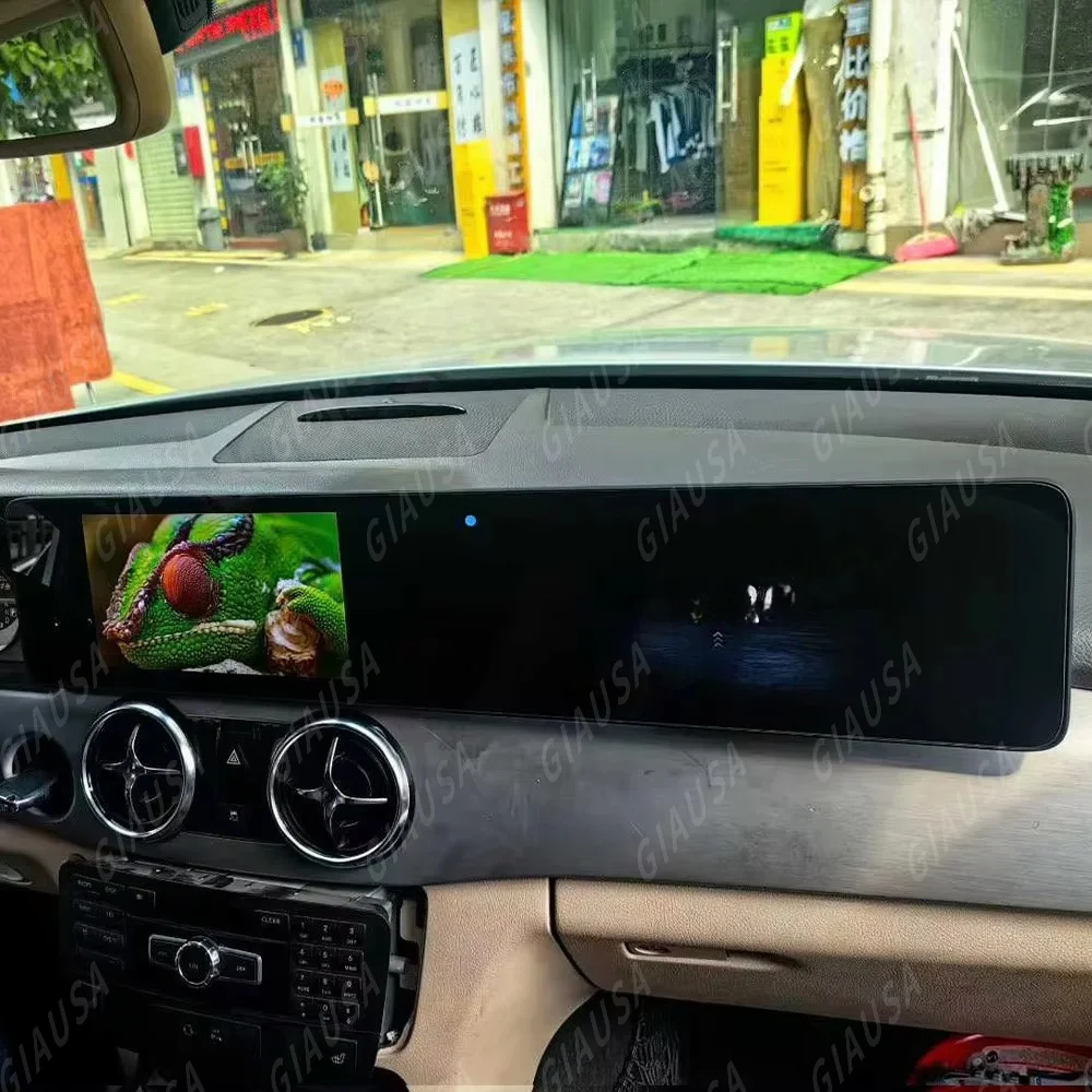 24.6 Inch Dual Screen Car Radio For Mercedes Benz GLK 2013-2015 Android Auto Carplay GPS Navi Stereo Multimedia Tape Recorder