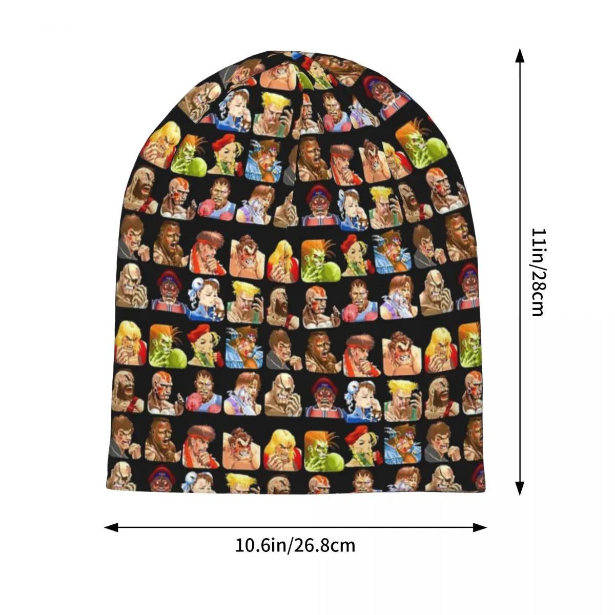 Defeated Portraits Super Street Fighter Skullies Beanies Hats Warm Autumn Winter Outdoor Cap Knitted Bonnet Caps for Unisex