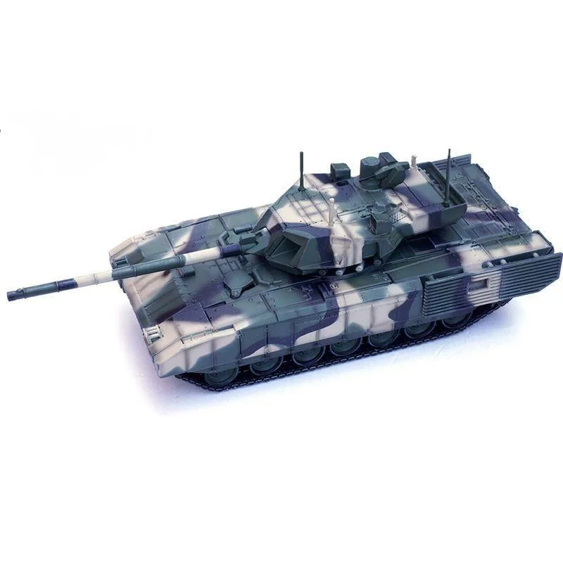 1/72 Scale Panzerkampf Russian T-14 Armata Main Battle Tank Jungle Tricolor Tracked Fighting Vehicle Model Collection Toy Gift