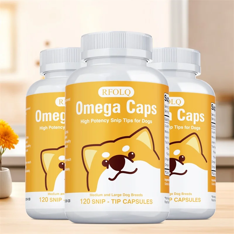 

Omega 3 Supplement for Dogs - Promotes Healthy, Glowing Skin and Coat, Supports Joint and Immune System Health