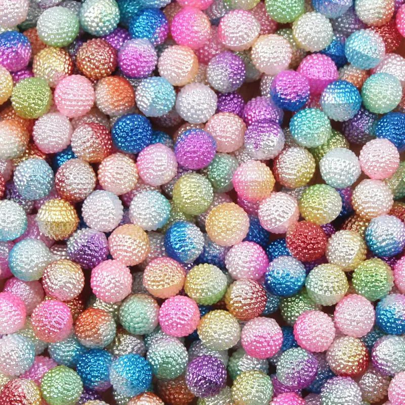 100pcs 8mm Acrylic Bayberry Beads 10mm Imitation Pearl Loose Beads Fit Europe Beads For Jewelry Making Bracelets DIY Accessories