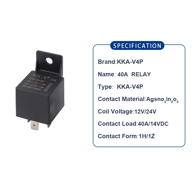 [25pcs/Box] DC 12V-24v 4 Pin Automotive Car Auto Relay High-quality auto Relay with PA66 bracket