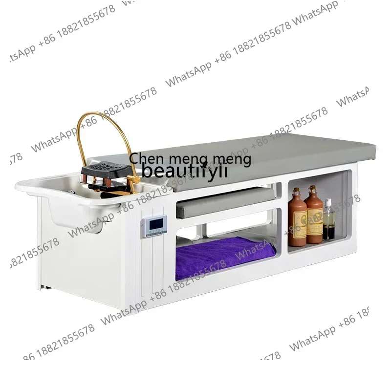 X Thai Barber Shop Shampoo Chair Head Treatment Bed Constant Temperature Water Circulation Fumigation Beauty Salon Integrated Be