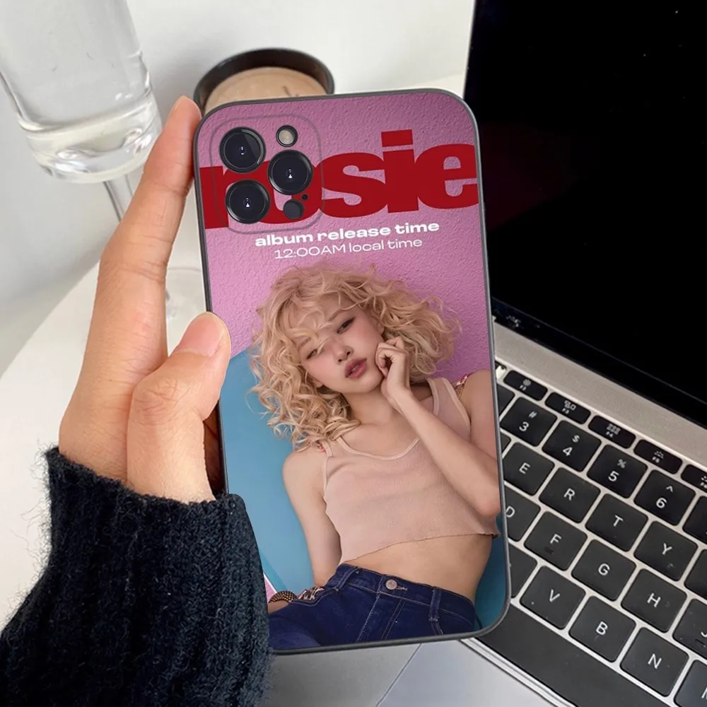 حافظة هاتف KPOP Rosie APT من السيليكون الناعم لهاتف آيفون 16 15 14 13 12 11 Pro Mini XS MAX Plus X