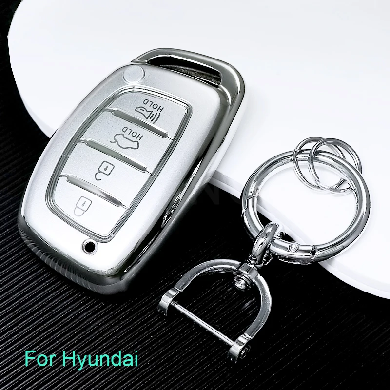 NEW TPU Car Smart Key Case Cover For Hyundai Tucson Santa Fe Rena Sonata Elantra Creta Ix35 Ix45 I10 I30 I40 car Accessories