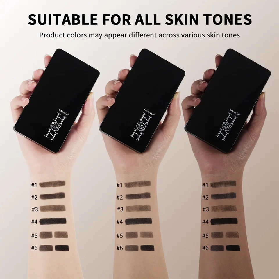 3gHair Root Cover Up Powder Palette, Natural Realistic Hairline Shadow Powder, Multi-function Root Touch Up Contour Powder