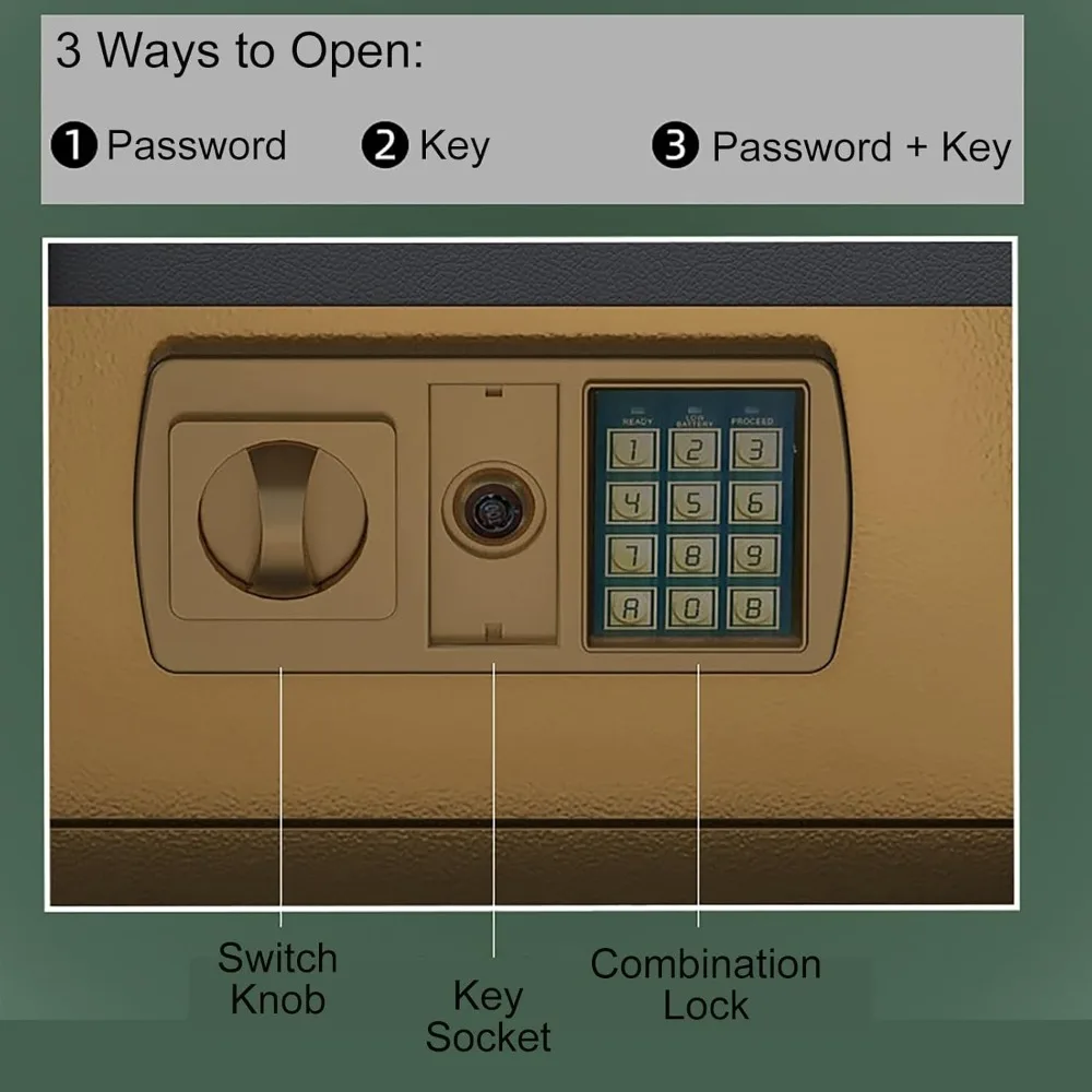 منضدة LED حديثة مع درج وآمن ومحطة شحن لغرفة النوم والمكتب #2