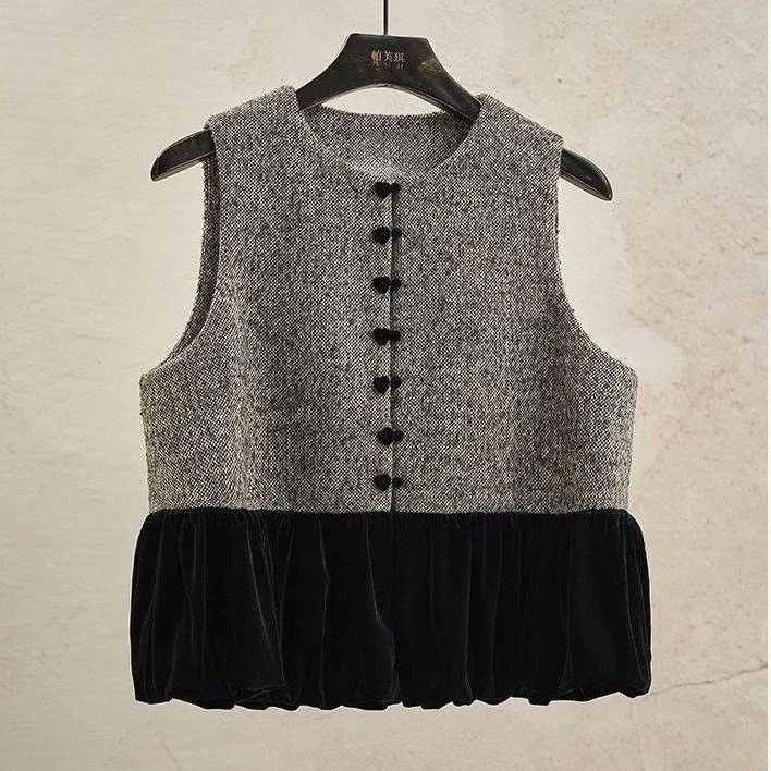 سترة التخسيس على الطراز الصيني للنساء | سترة عصرية بدون أكمام من الفيروسية، أزياء الخريف الأساسية يجب اقتناؤها #3