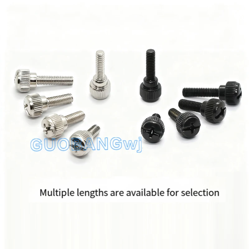 

Knurled Thumb Screws M3 M4 6/8/10/12/16mm Tool-Free Black Manual Step Fastening Micro Adjustment