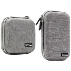 Boona 2 pçs caixa de armazenamento portátil saco de armazenamento à prova dwaterproof água para disco rígido fonte de alimentação cinza 17.5 x10.5 x5.0cm & 11x11x4.5cm