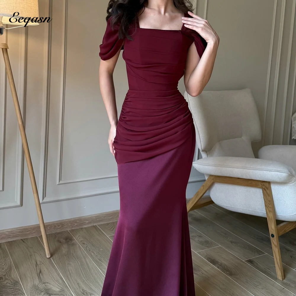 

Elegant Evening Dresses Women Cap Sleeve Long Mermaid Party Dress Special Occasion Corset Back Vestidos Para Mujer Customized