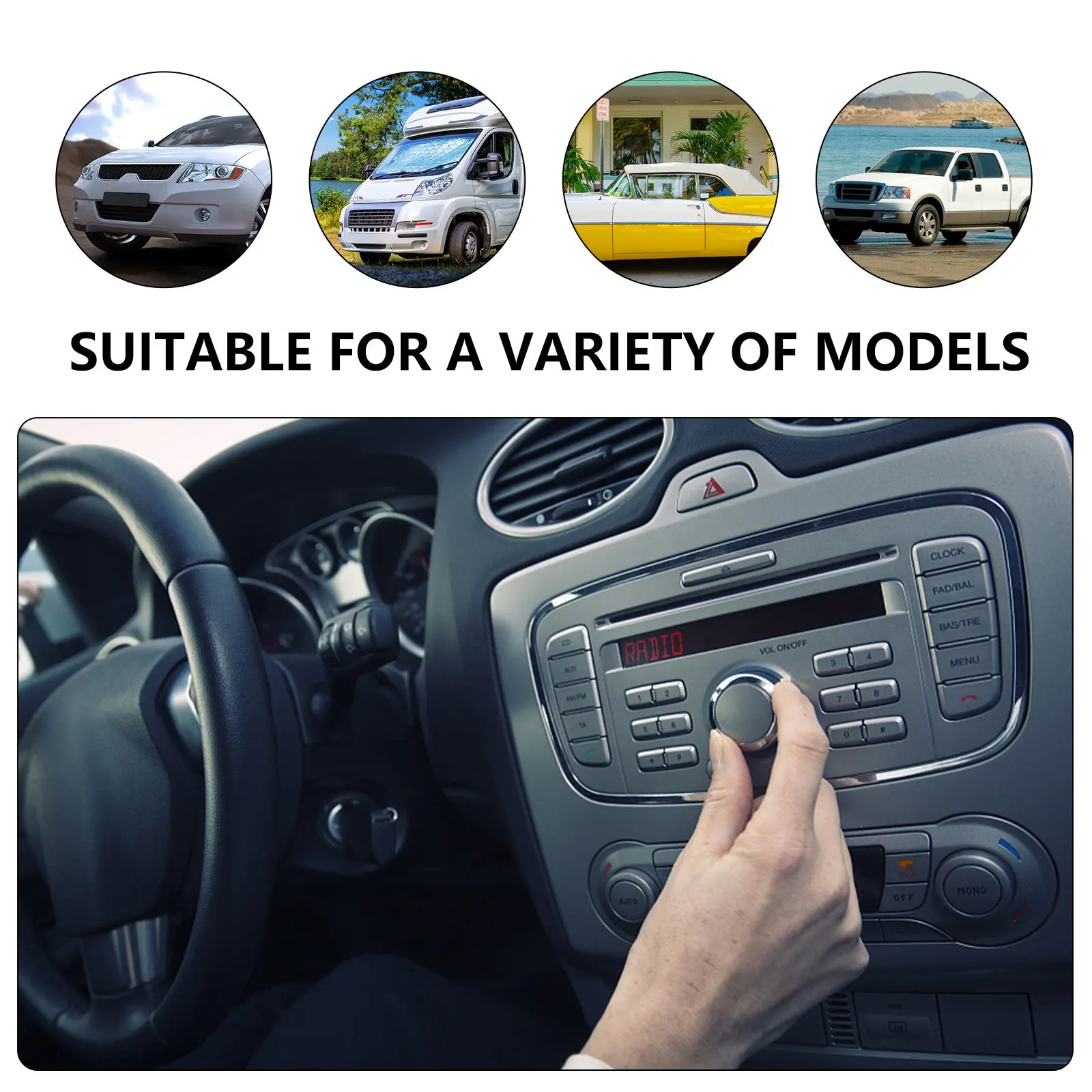 4Pairs Auto Speaker Washer Ring Long-Lasting ABS Material Universal Car Speaker Spacer Adapter for Easy Audio System Replacement